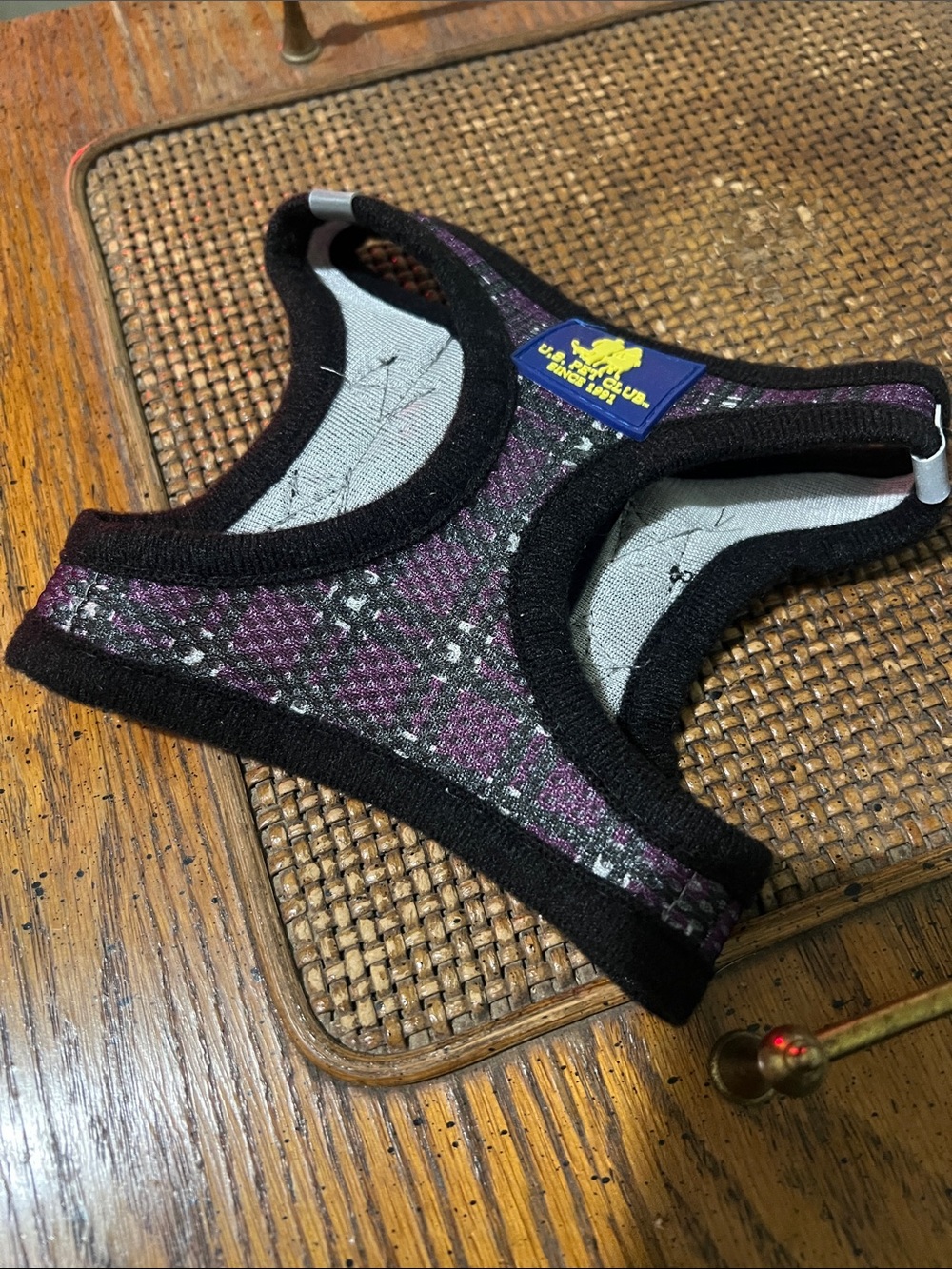 Purple Plaid Small Pet Harness by Up Country